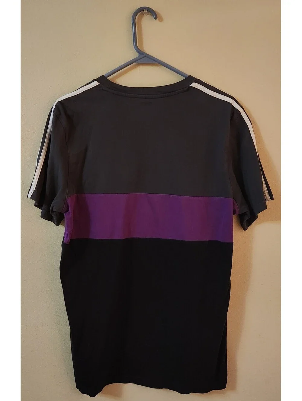 Adidas Skateboarding T-Shirt Men's Medium Black Purple Trefoil Graphic Tee